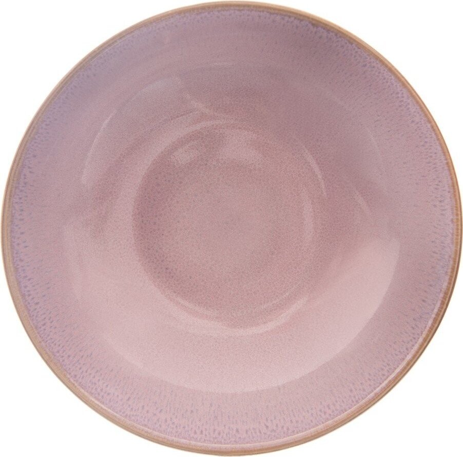 Růžový hluboký keramický talíř ø 20,5 cm Glaze – Orion