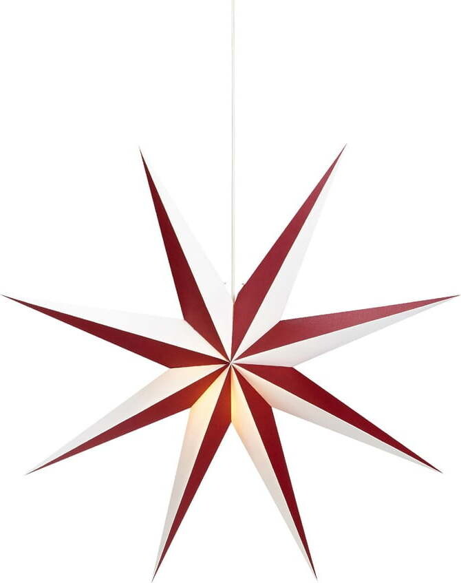 Červeno-bílá světelná dekorace Markslöjd Alva, ø 75 cm