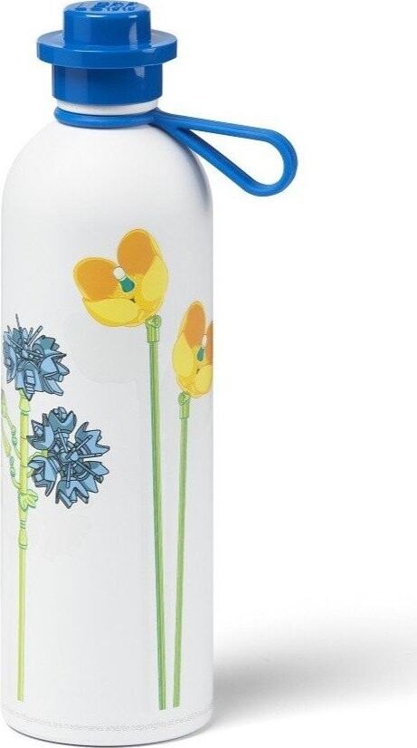 Bílá/modrá dětská termoska 560 ml Meadow Flowers – LEGO®