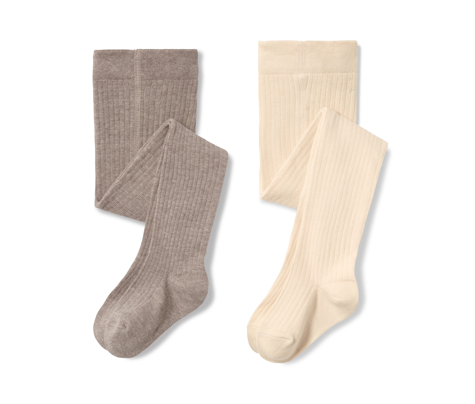 Tchibo - 2 páry žebrových punčochových kalhot - pro ženy - vel. 98/104 - barva: béžová