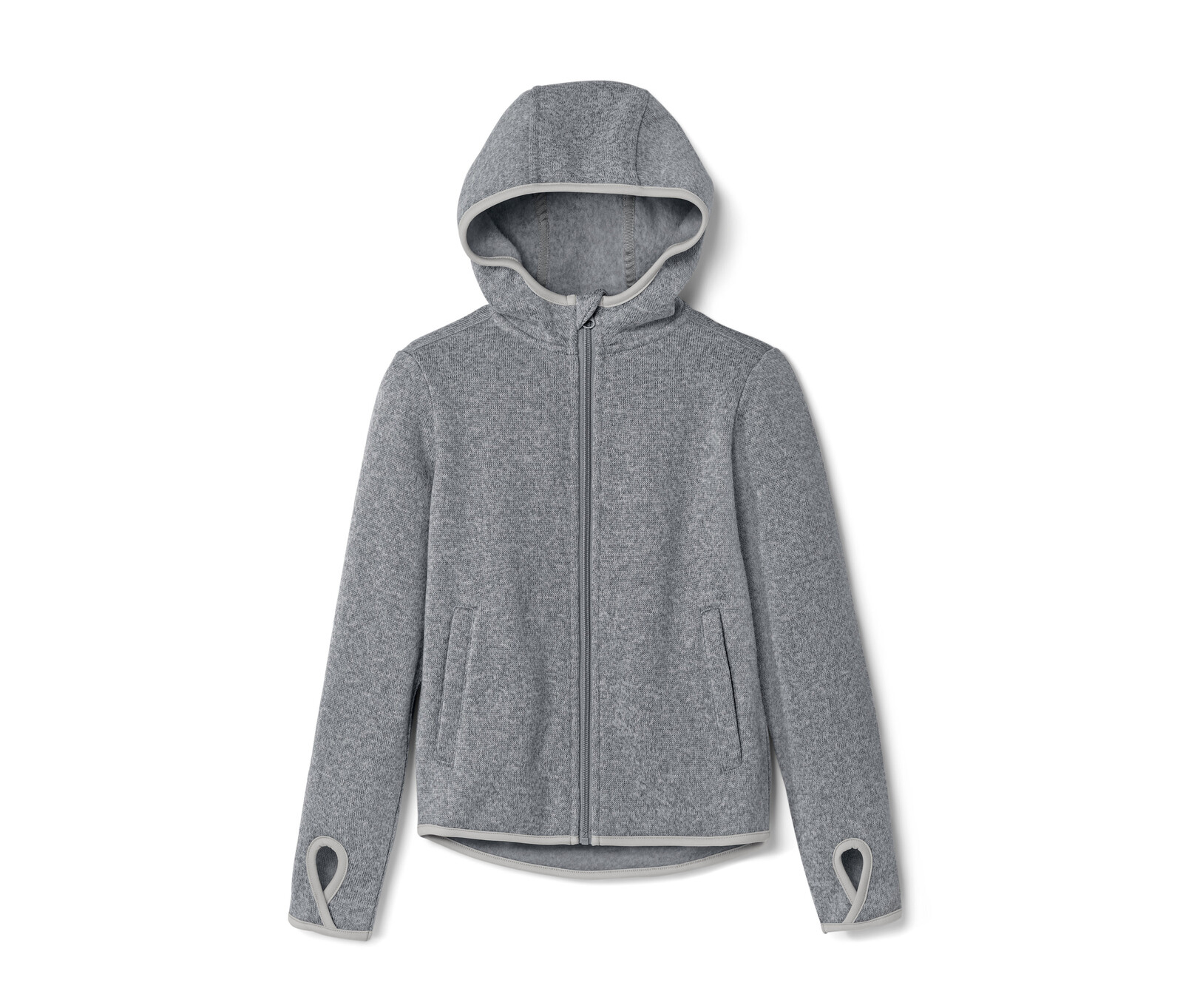 Tchibo - Dětská mikina z pleteného fleecu - vel. 146/152 - barva: šedá