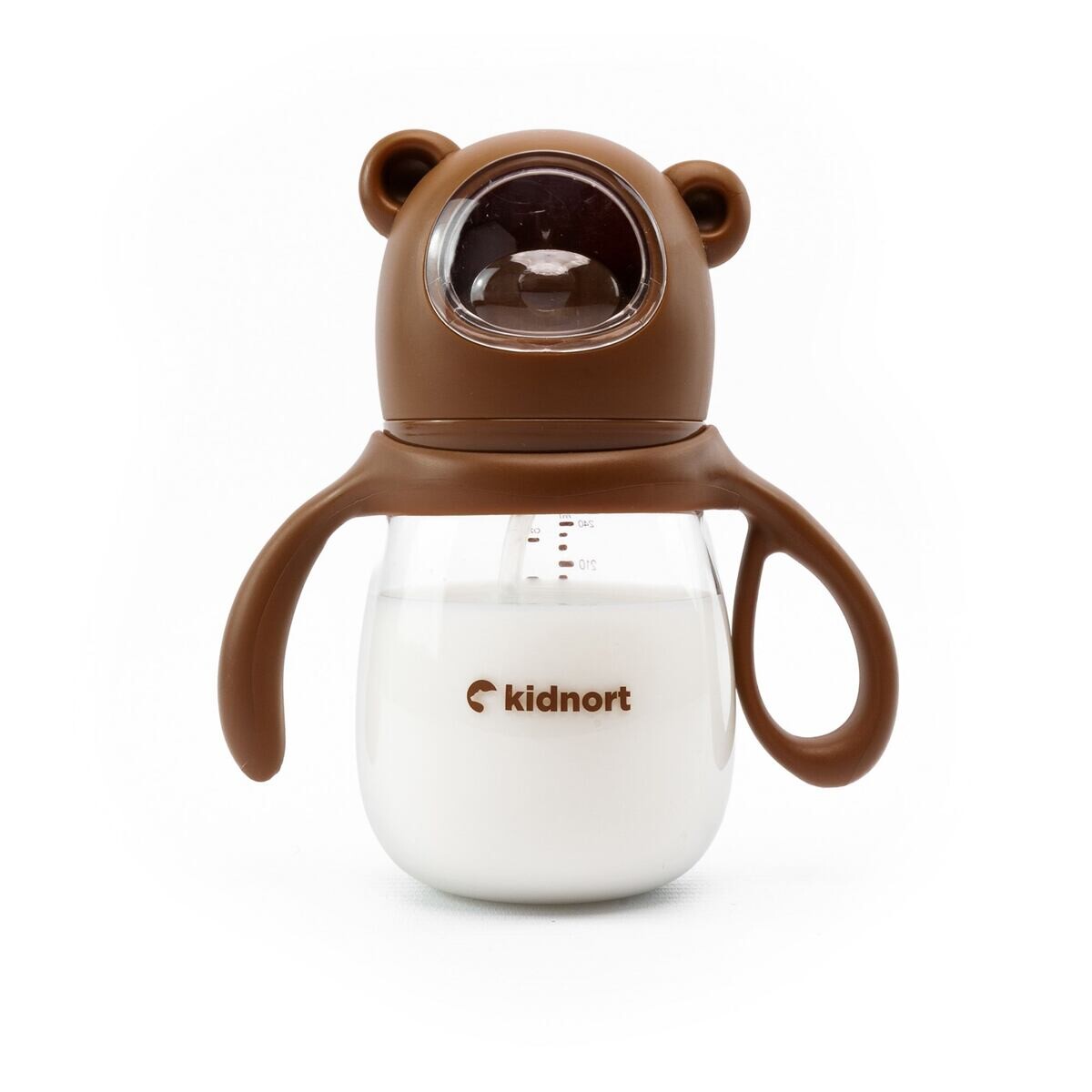 Kidnort Kojenecká lahev Jordbaer 240ml 6m+ hnědá