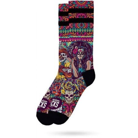 Ponožky American Socks Dia De Los Muerto - Fialová - L/Xl