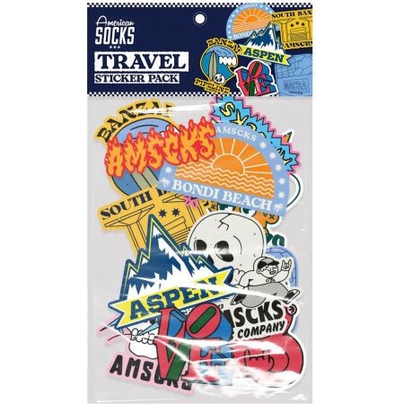 Samolepky American Socks Travel Pack - Žlutá - Univerzální