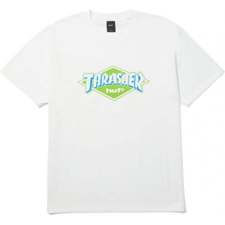 Triko Huf X Thrasher Logo - Bílá - L