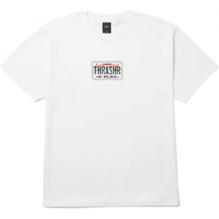 Triko Huf License Plate - Bílá - L