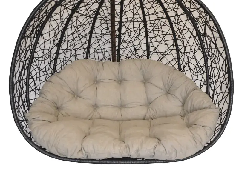 Axin Trading Polstr na závěsnou houpačku Double - tmavě béžový melír