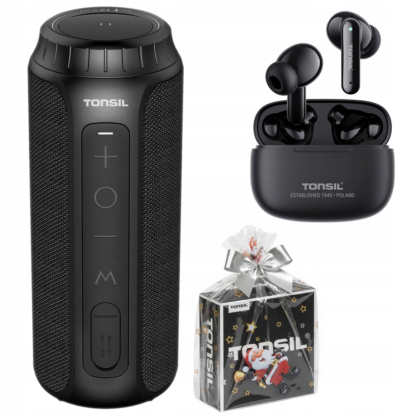 Dárková Sada Tonsil Bluetooth reproduktor Flip 6 sluchátka T50 černá