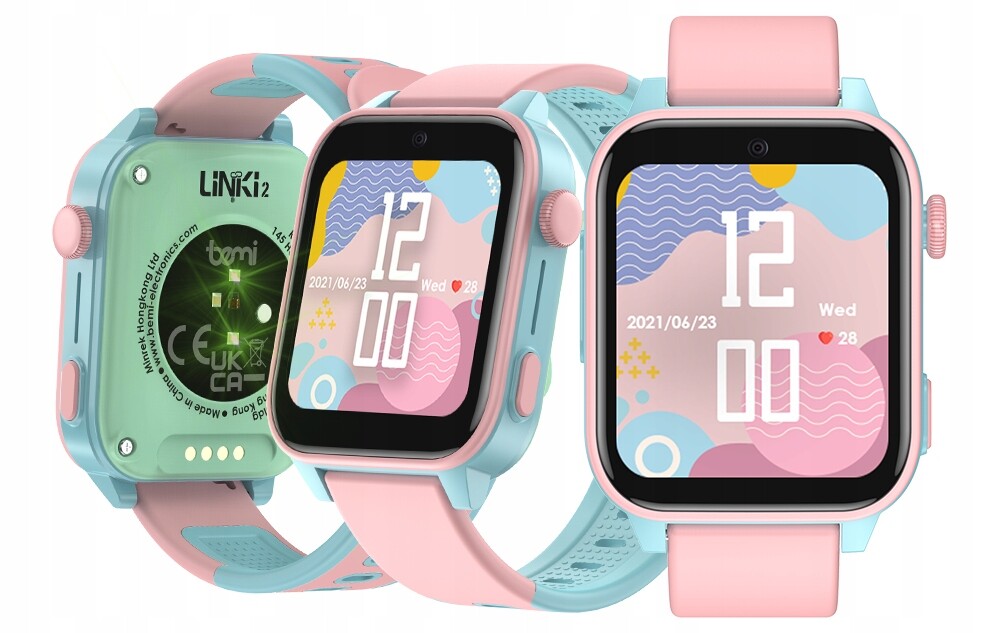 Chytré Hodinky pro děti Bemi Linky2 4G/LTE Gps wifi senzory teploměr růžový