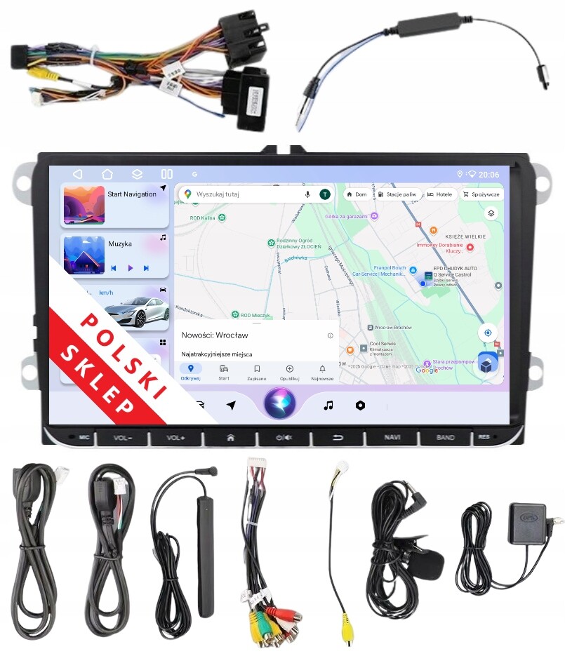 Rádio Navigace 2DIN Android Vw Seat Škoda 3/32 Gb Dsp Lte Carplay