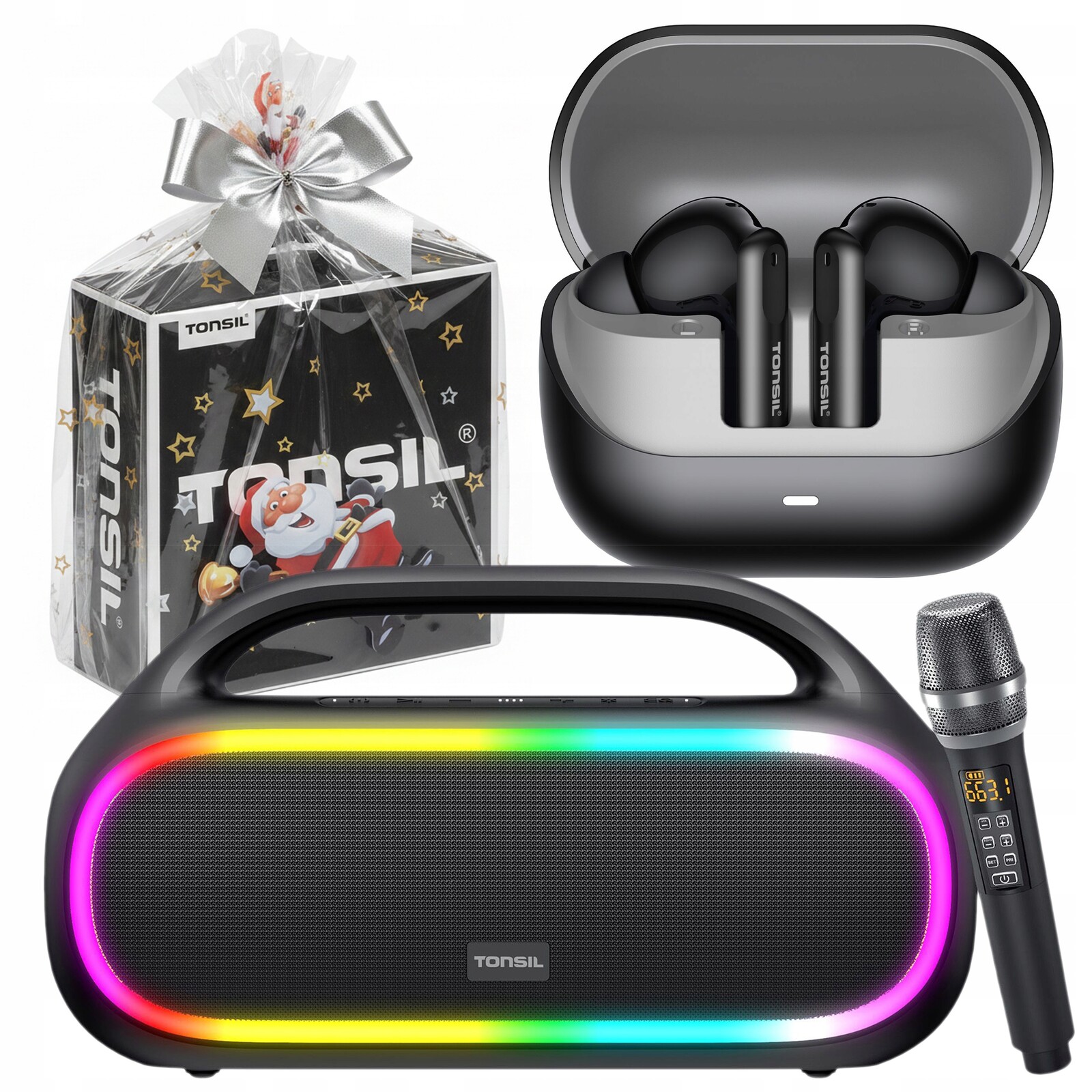 Dárková Sada Tonsil Bluetooth reproduktor Tonus mikrofon sluchátka T60
