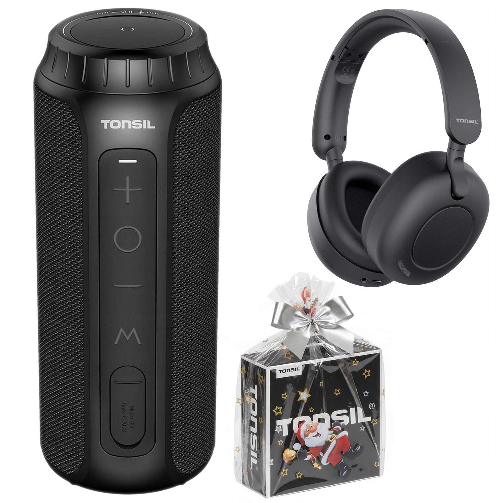 Dárková Sada Tonsil Bluetooth reproduktor Flip 6 sluchátka R50BT černá