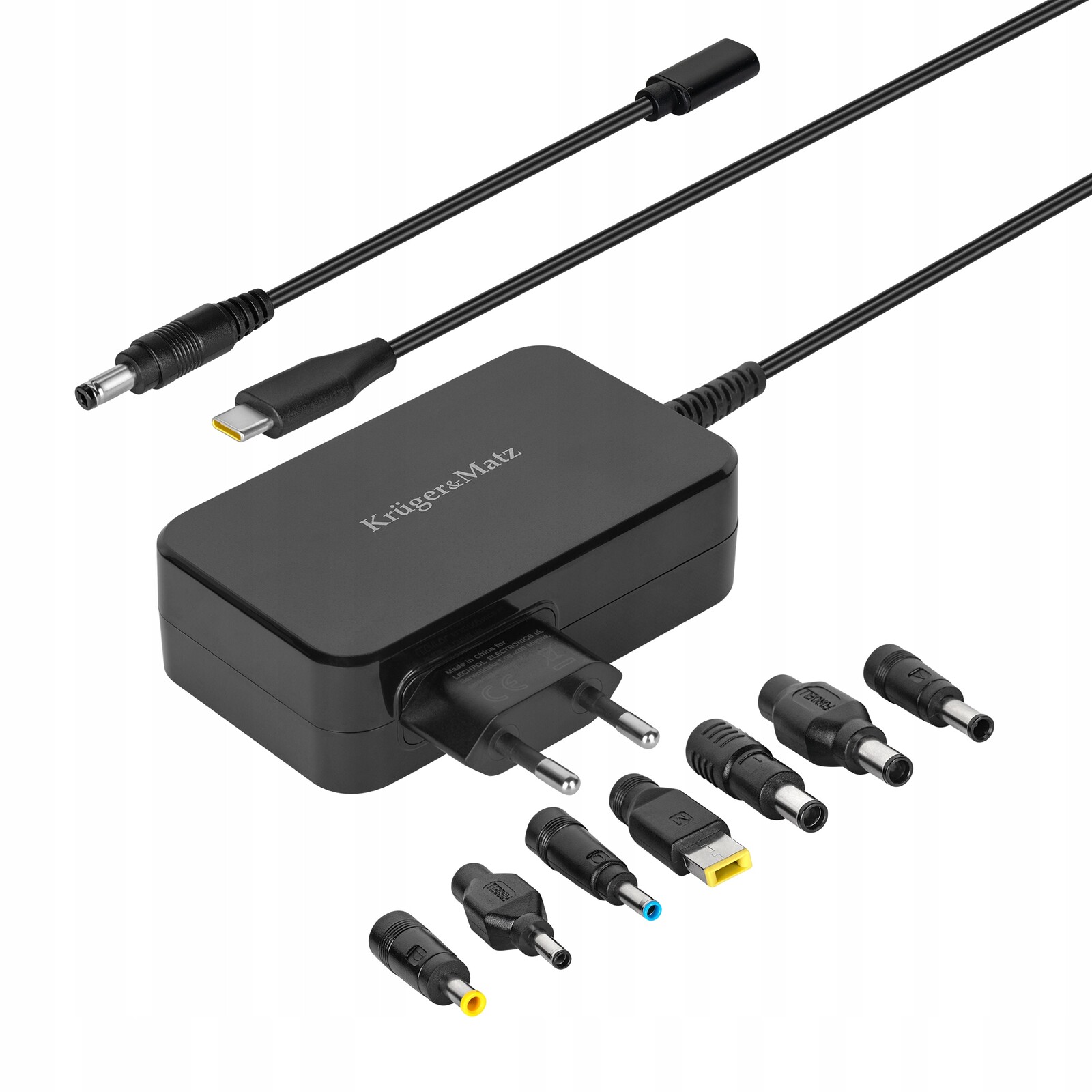 Univerzální napájecí zdroj Kruger&Matz 90 W s funkcí Power Delivery a 7 koncovkami