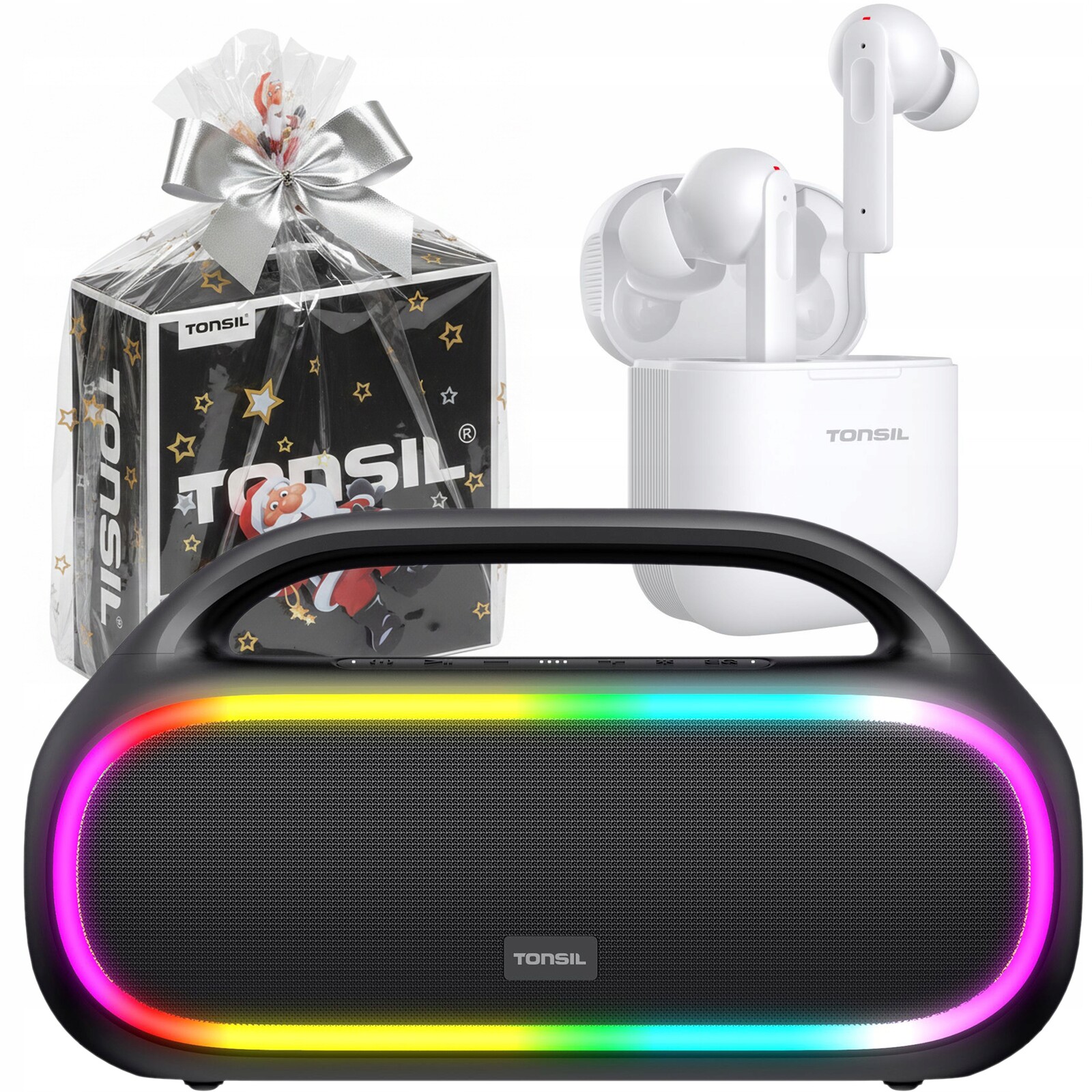 Dárková Sada Tonsil Bluetooth reproduktor Tonus sluchátka T55 Bílá