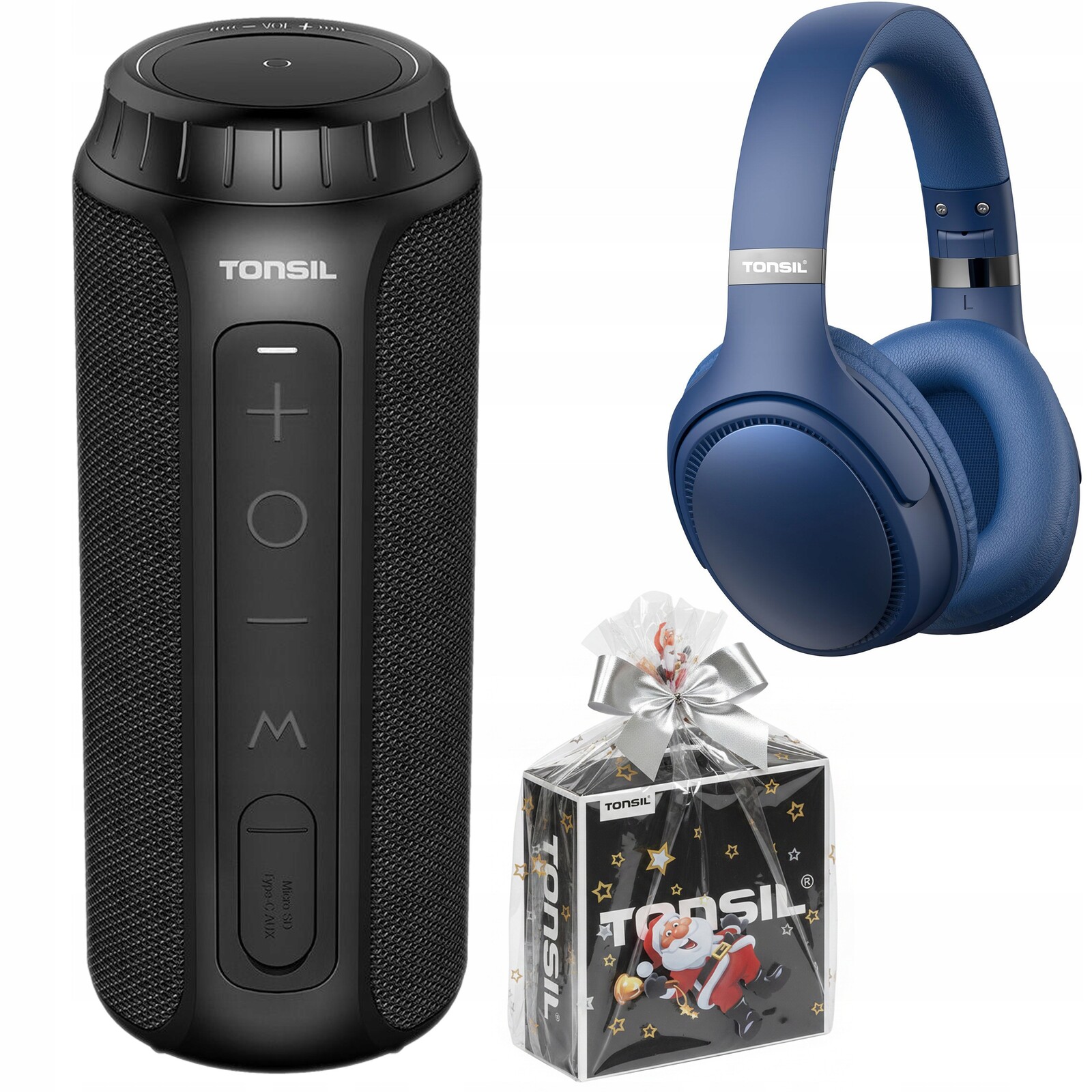 Dárková Sada Tonsil Bluetooth reproduktor Flip 6 sluchátka R35 Modrá