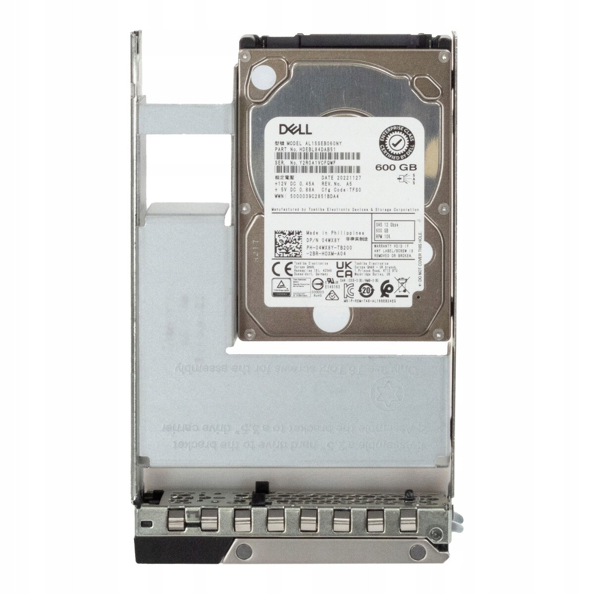 Dell 04WX8Y 600GB 10K 64MB SAS-3 3.5'' AL15SEB060NY