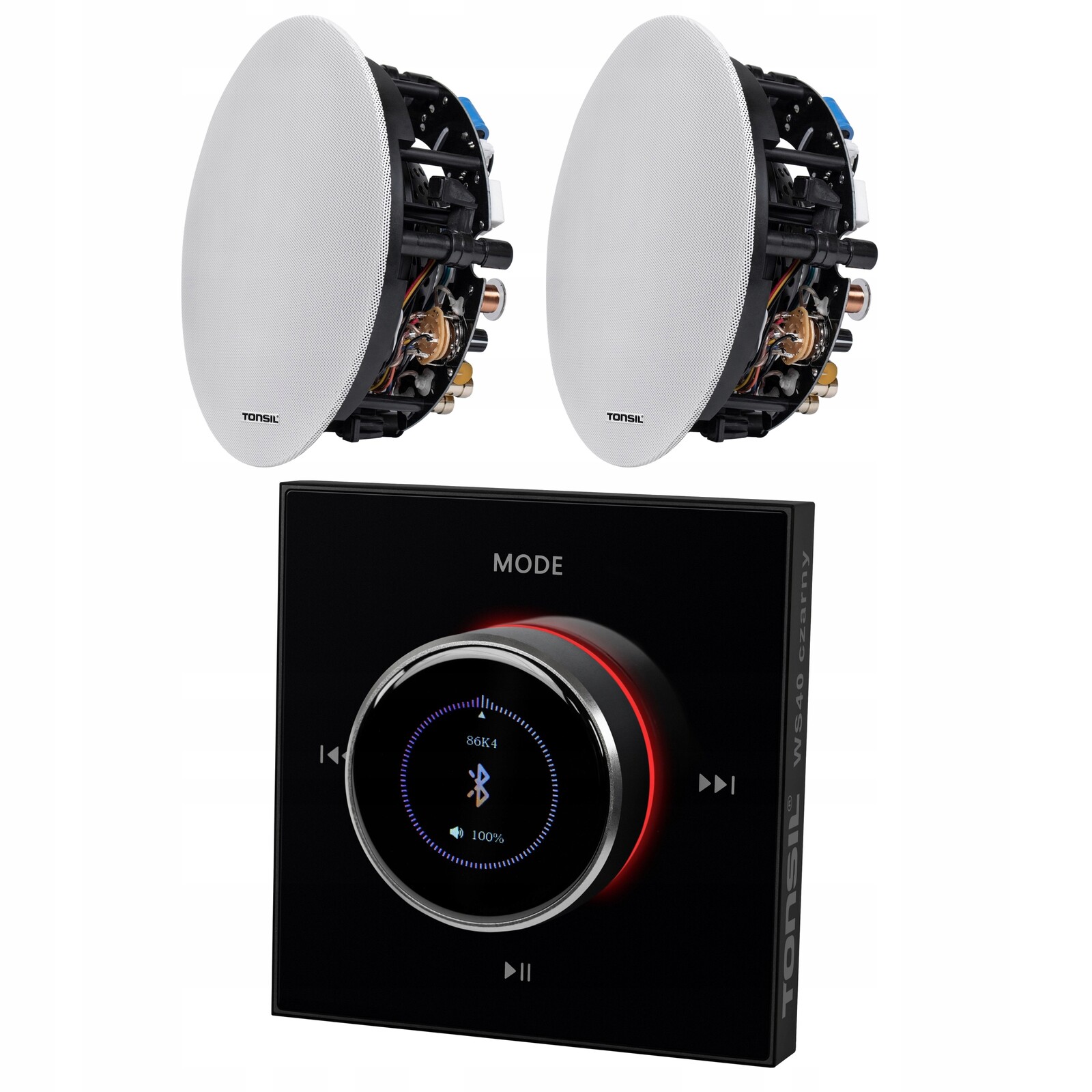 Set Tonsil: Nástěnný zesilovač WS-40 2x stropní reproduktor Zgsu 5040