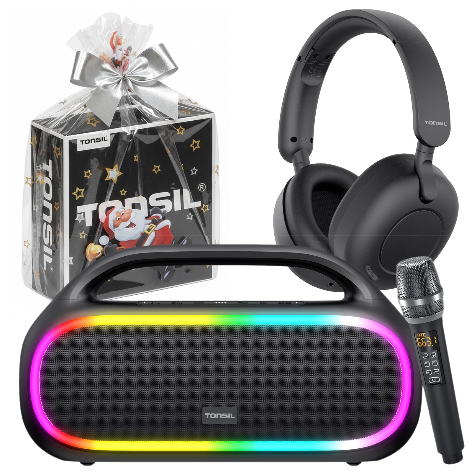 Dárková Sada Tonsil Bluetooth reproduktor Tonus mikrofon sluchátka R50