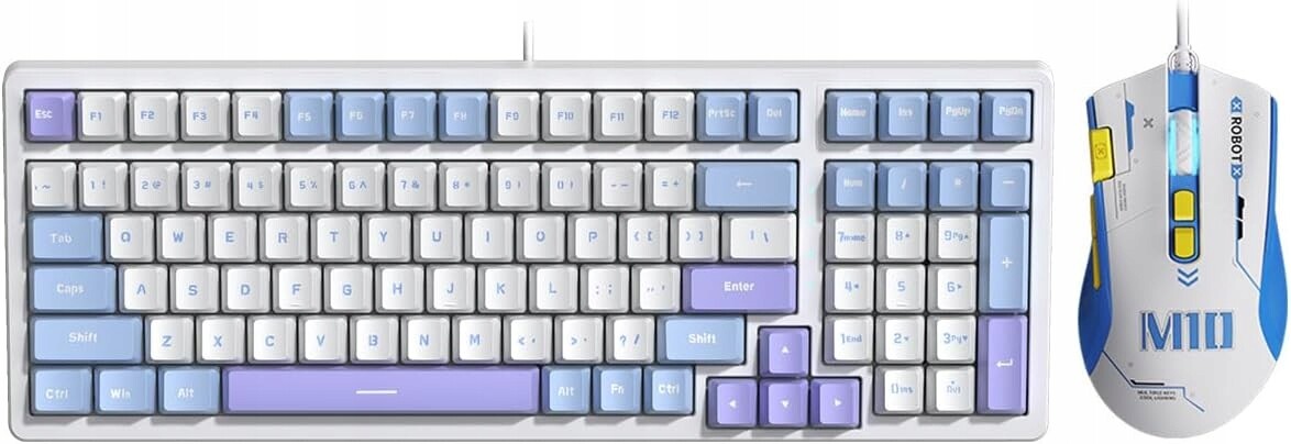 Mechanická klávesnice herní myš Rgb 7200DPI kabelová Usb sada