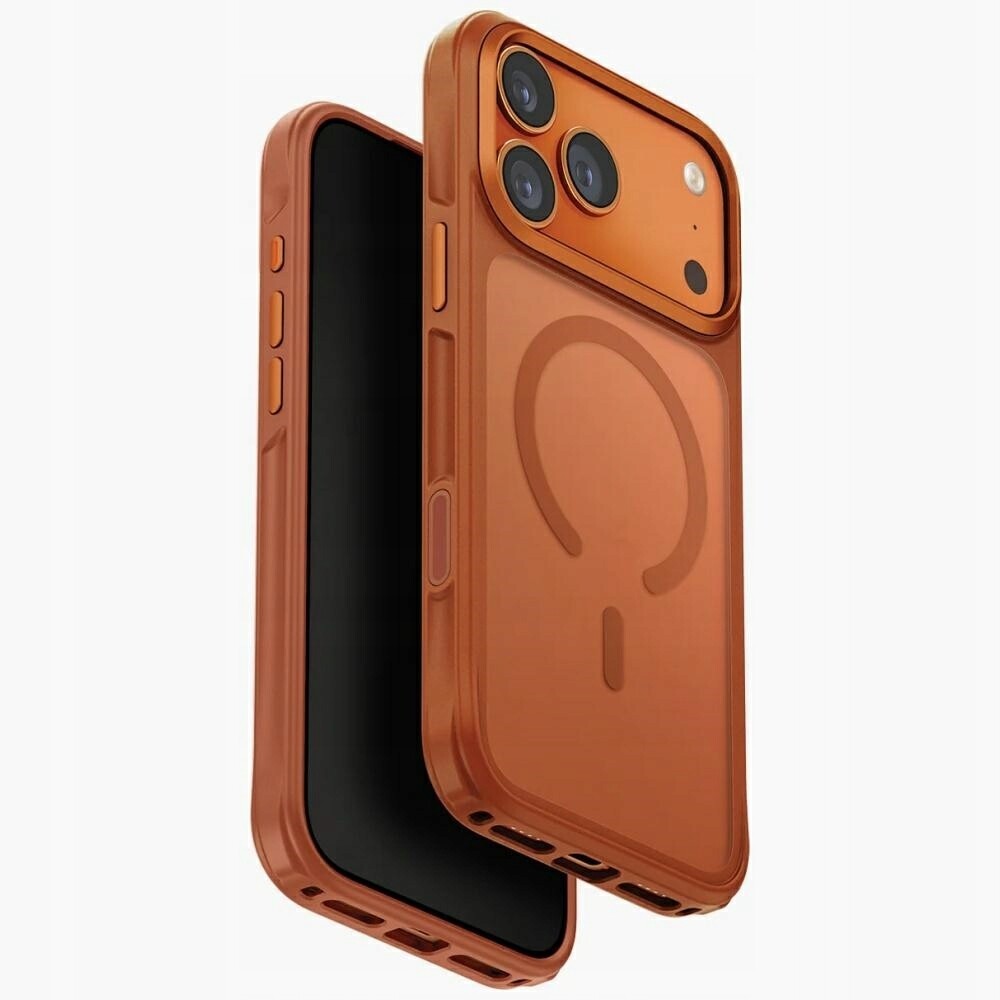 Pouzdro Uniq Veren pro iPhone 17 Pro Max Magclick Charging, oranžové