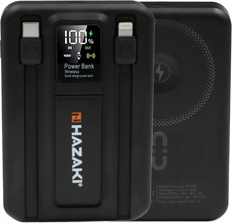 Powerbanka MagSafe 10000 mAh Hazaki 22,5 W Pro Telefon Hodinky Sluchátka Kabely