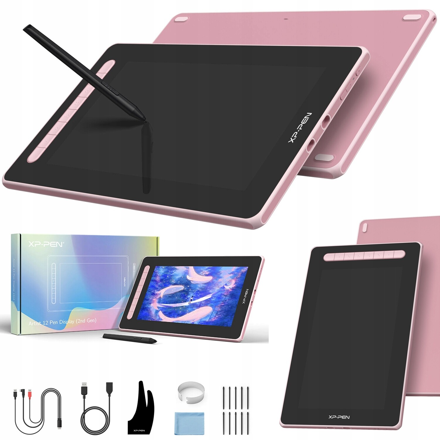 Tablet Xp-pen Artist 12 2ND Generace Růžový Pro Grafika