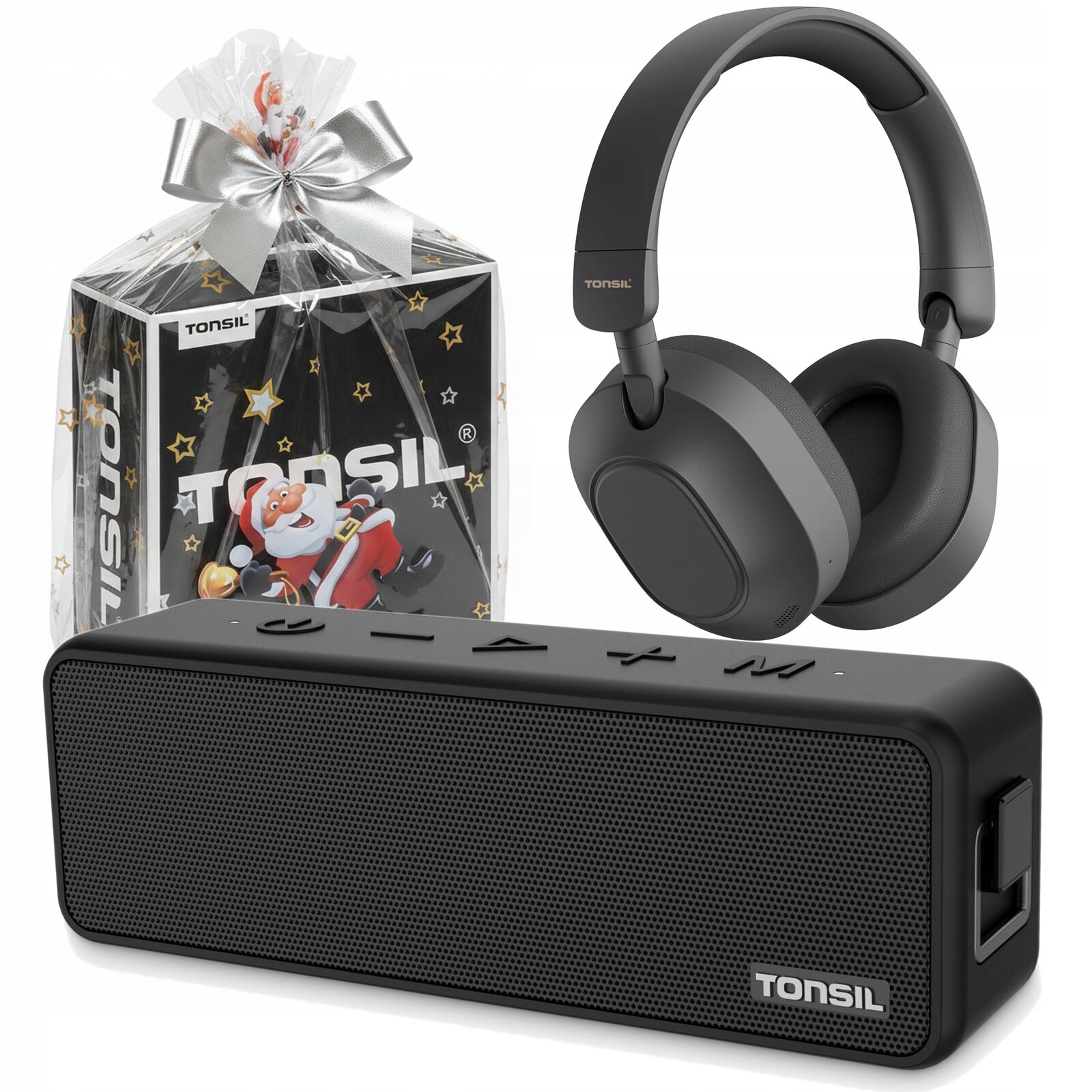 Dárková Sada Tonsil: Bluetooth reproduktor Go 6 sluchátka R45 Černá nová