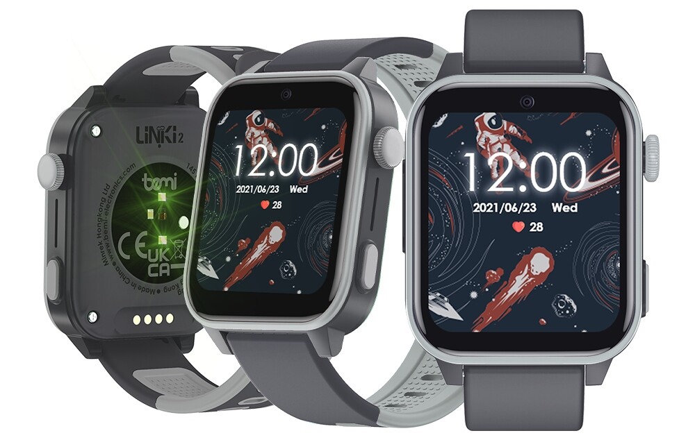 Chytré Hodinky pro děti Bemi Linky2 4G/LTE Gps wifi senzory teploměr šedý