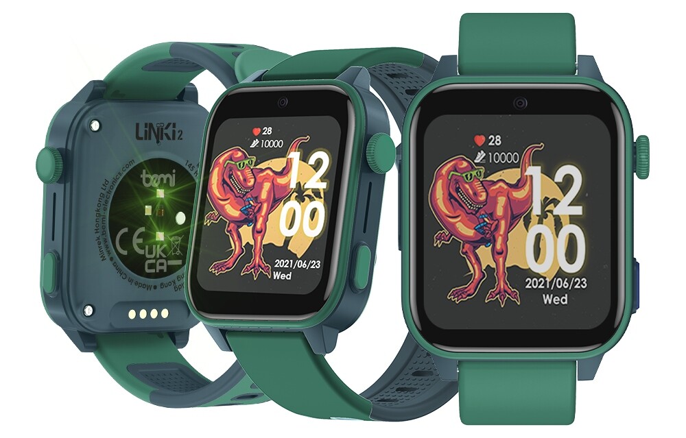 Chytré Hodinky pro děti Bemi Linky2 4G/LTE Gps wifi senzory teploměr zelený