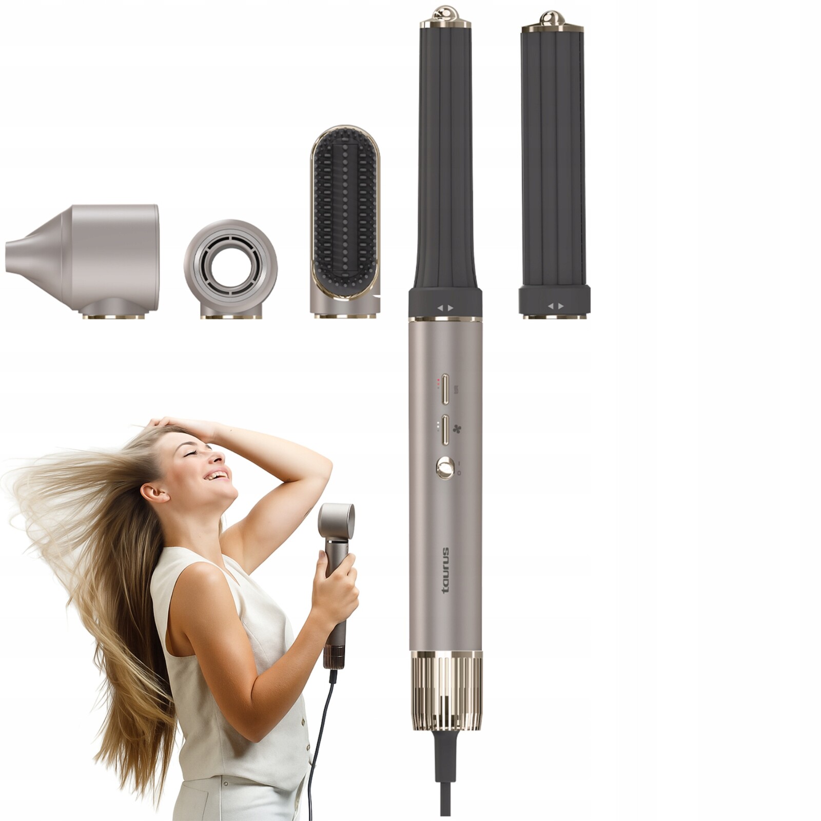 Kulmovací Vysoušeč Vlasů S Ionizací Taurus Airwrap Airwave Digital Pro