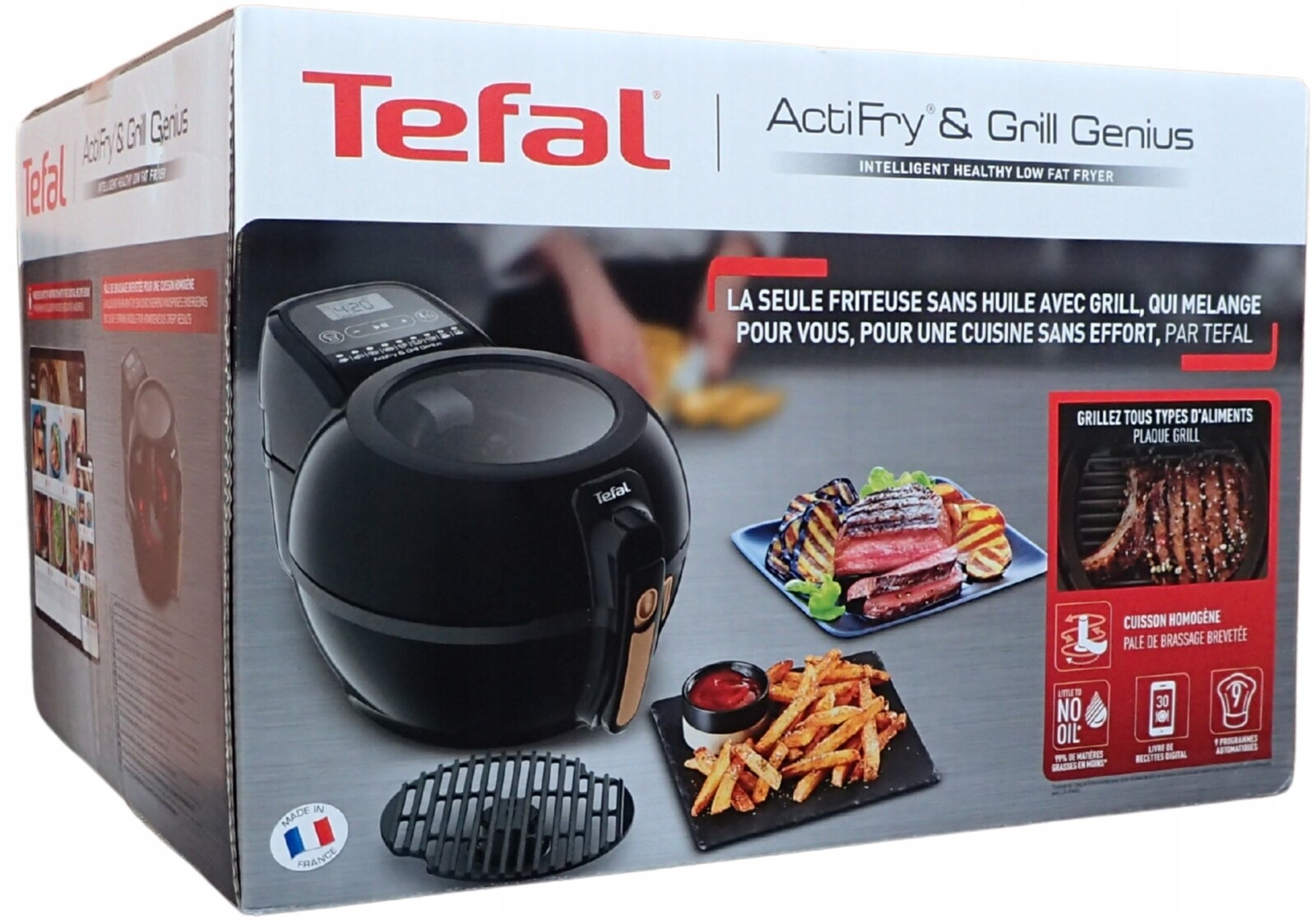Fritéza bez tuku Tefal FZ7758 ActiFry Grill Genius