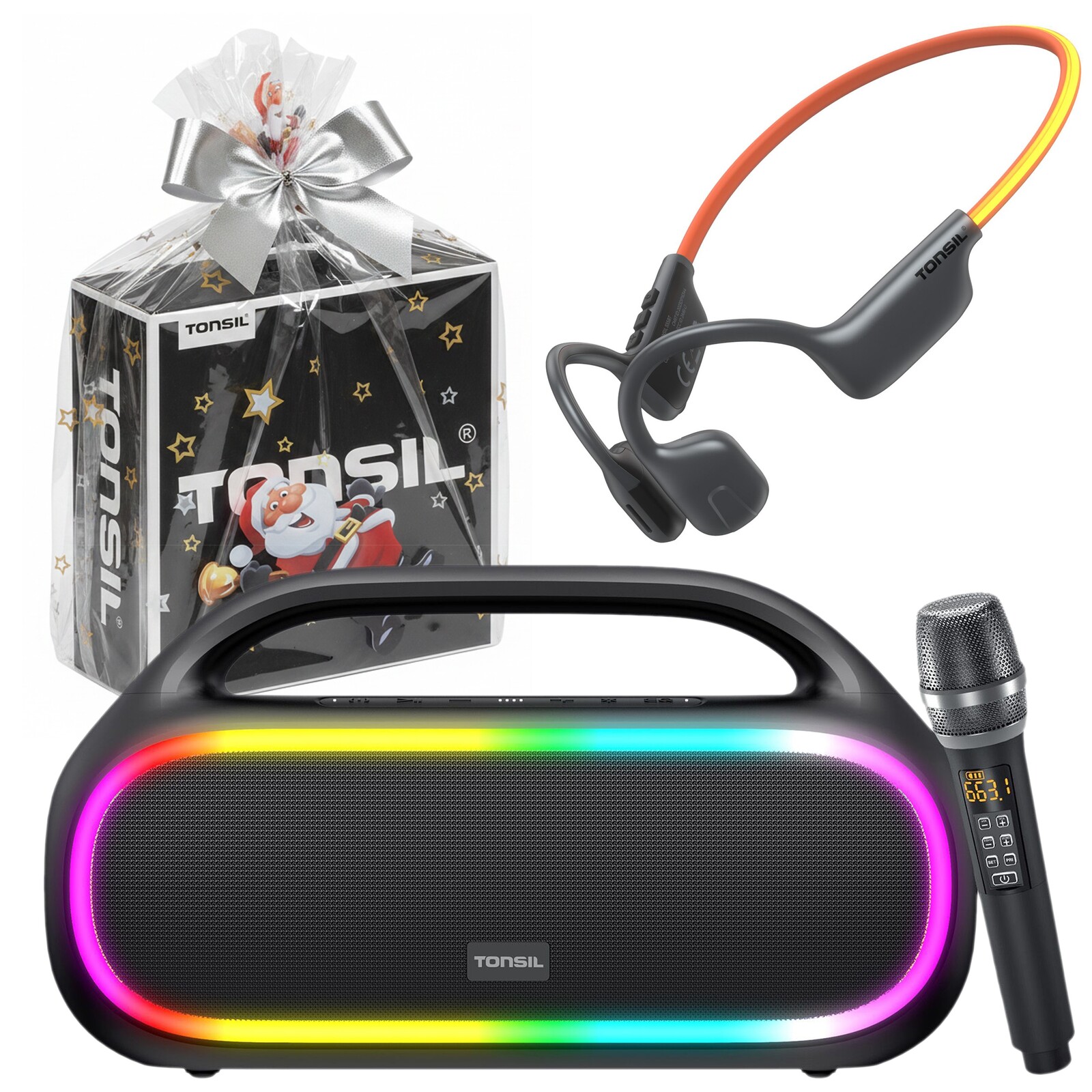 Dárková Sada Tonsil Bluetooth reproduktor Tonus mikrofon sluchátka S55