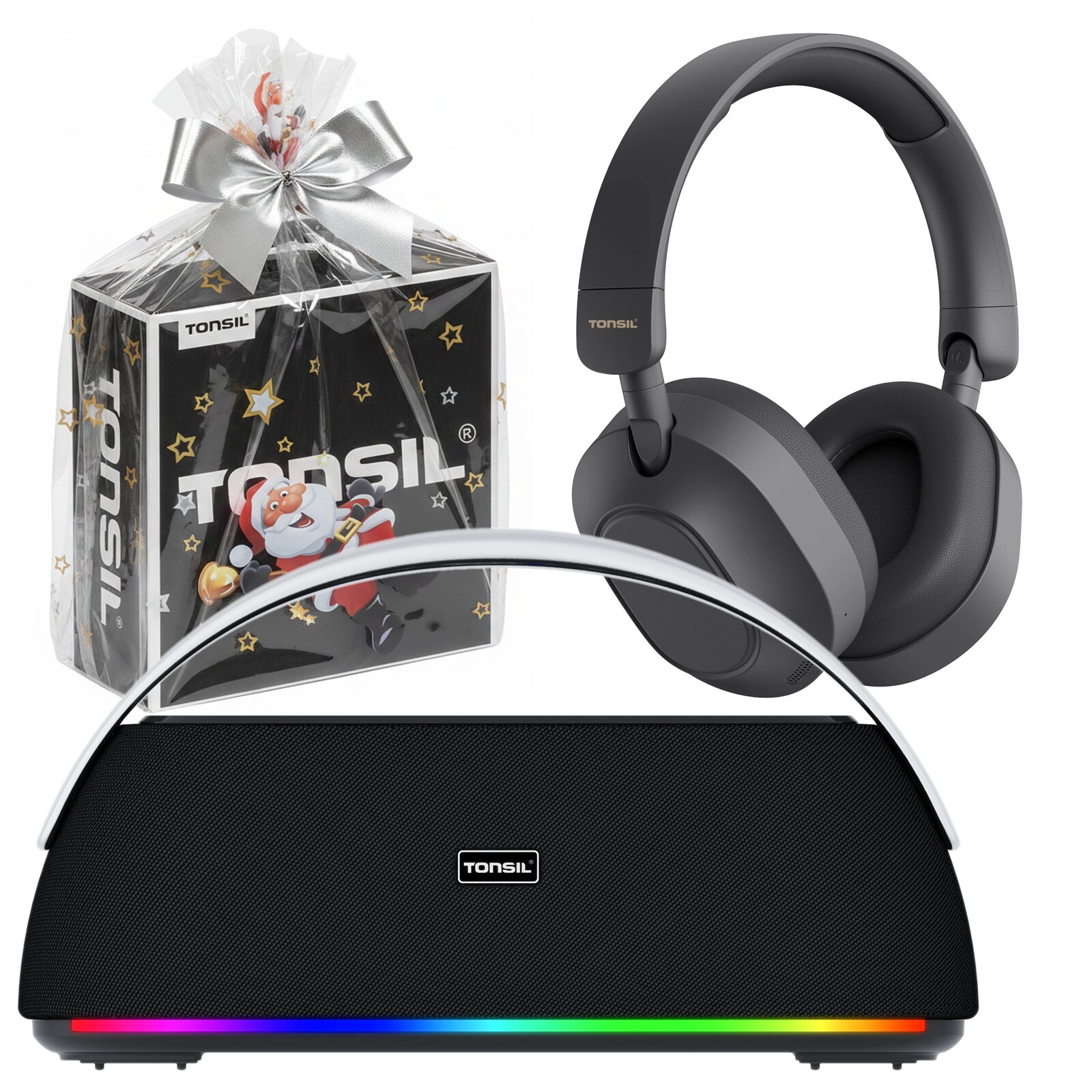 Dárková Sada Tonsil: Bluetooth reproduktor Flow sluchátka R45 černá