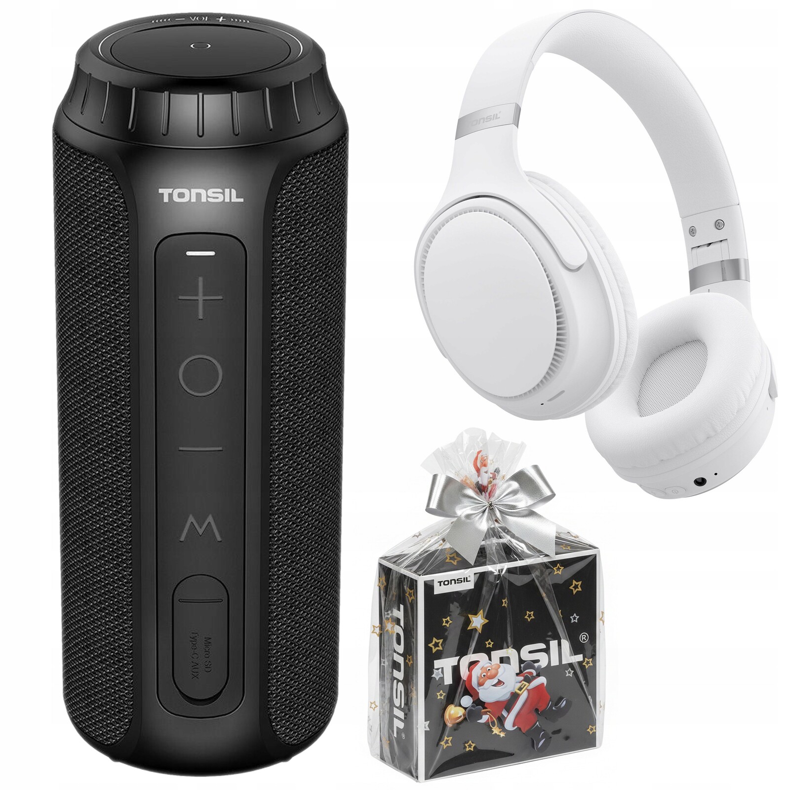 Dárková Sada Tonsil Bluetooth reproduktor Flip 6 sluchátka R35 bílá