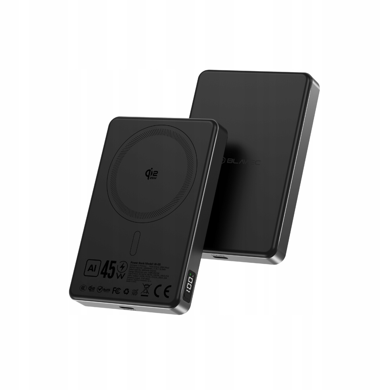 Blavec Powerbank Magsafe Magnetický mini indukční pro iPhone Samsung 10K