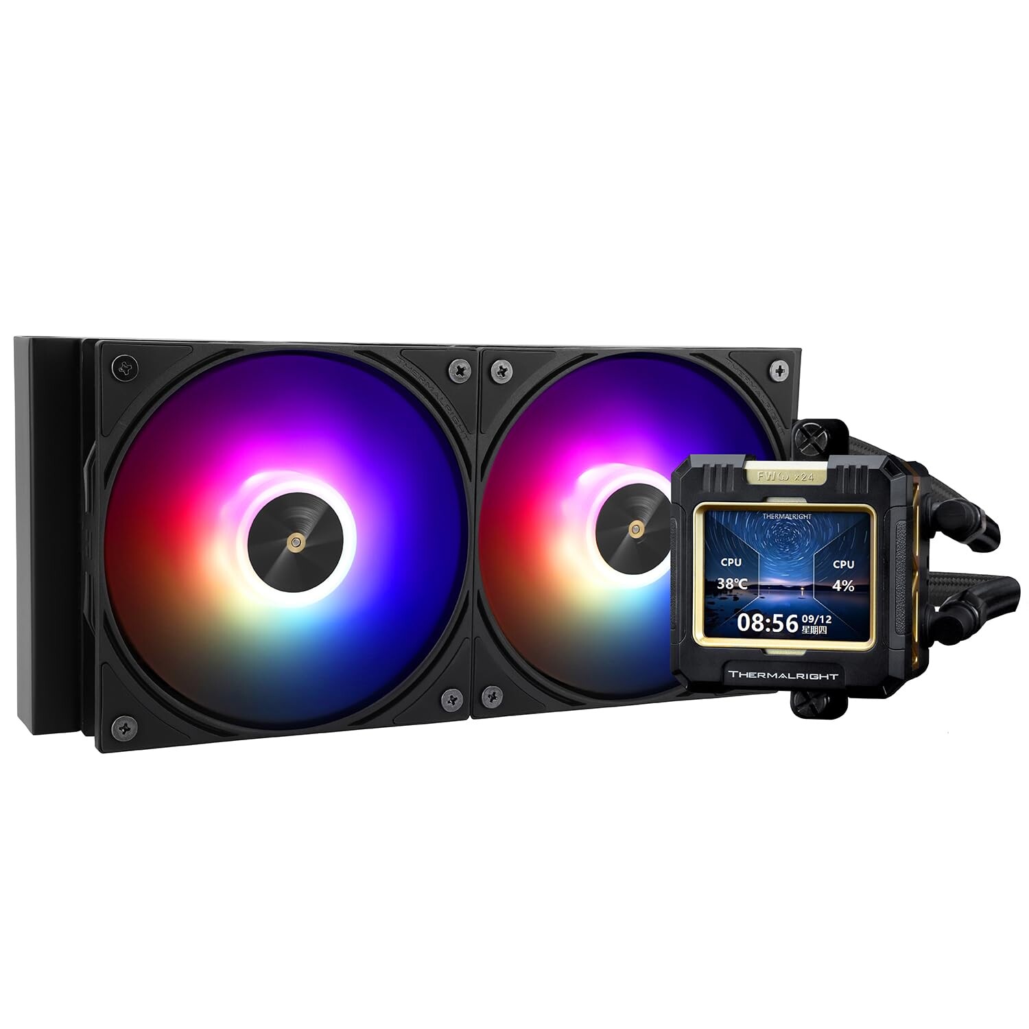 Vodní Chlazení Thermalright Frozen Warframe 240 Black Argb LCD Gaming