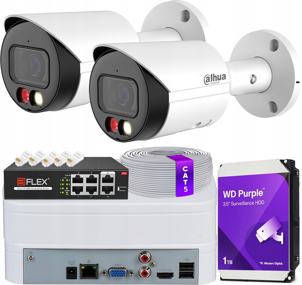 Monitorovací sada 2 kamer IPC-HFW2849S-S-IL-0280B 8Mpx Smart Dual Light