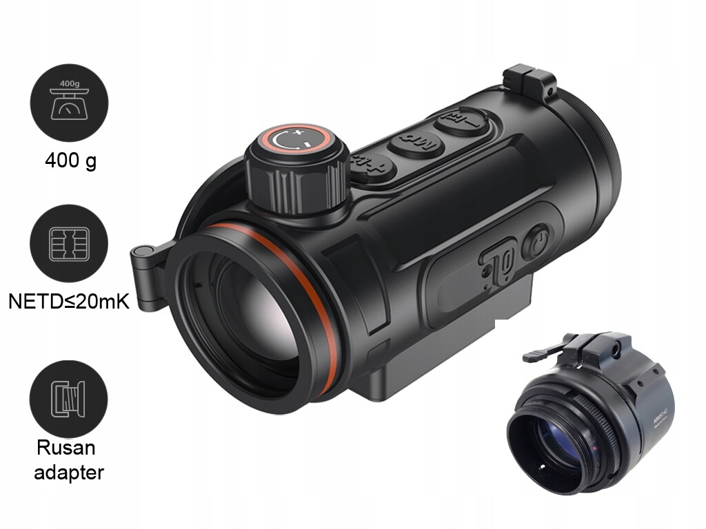 Termovizní nástavec na dalekohled Thermtec Hunt 335 adaptér Rusan 35 mm