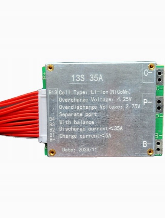 Modul Bms 13s 48V 35A Li-ion 18650 Balancér Nabíječka Řízení energie
