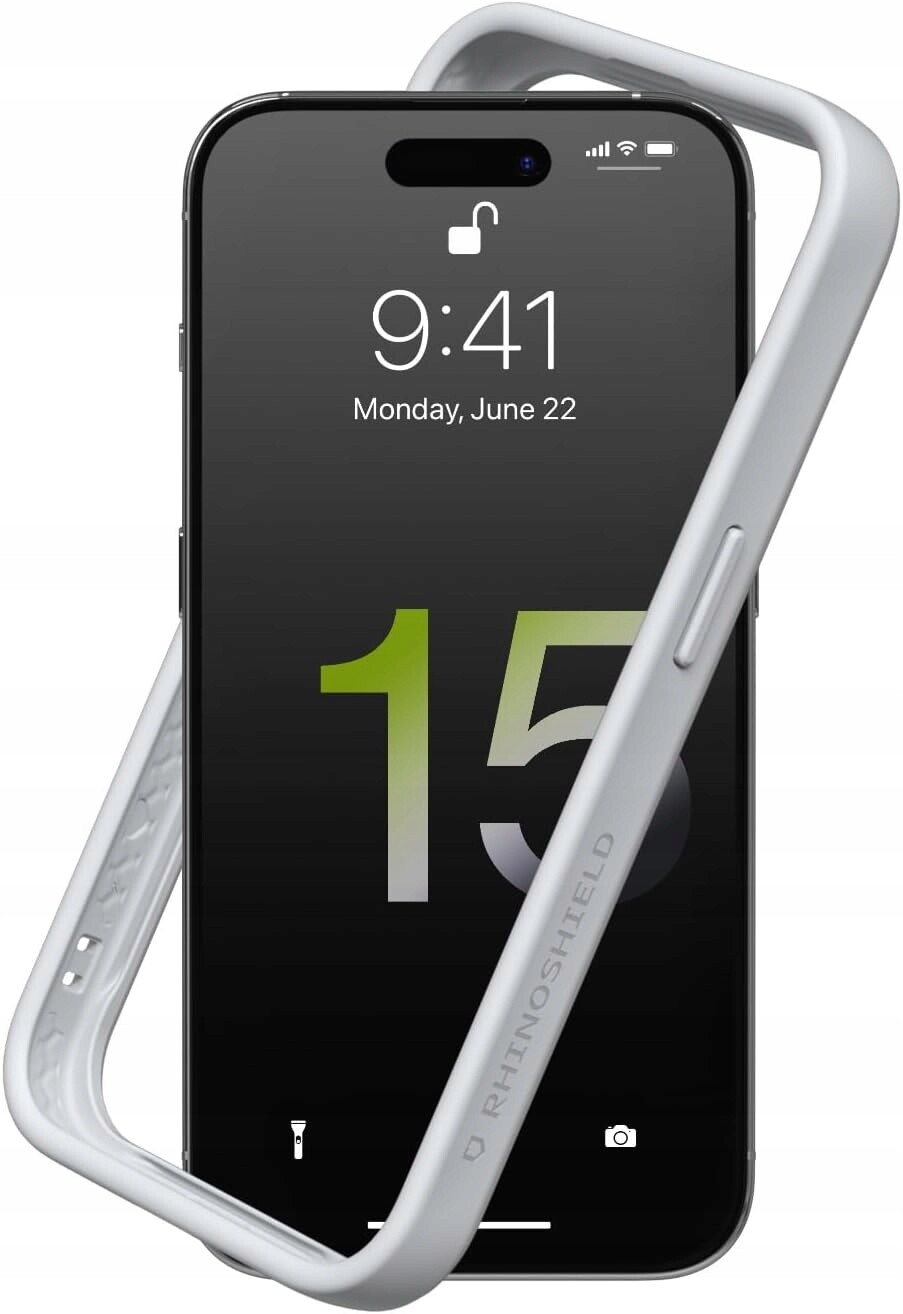 Rhinshield CRASHGuard Bumper Pouzdro pro Apple iPhone 15 Bílé, protiskluzové