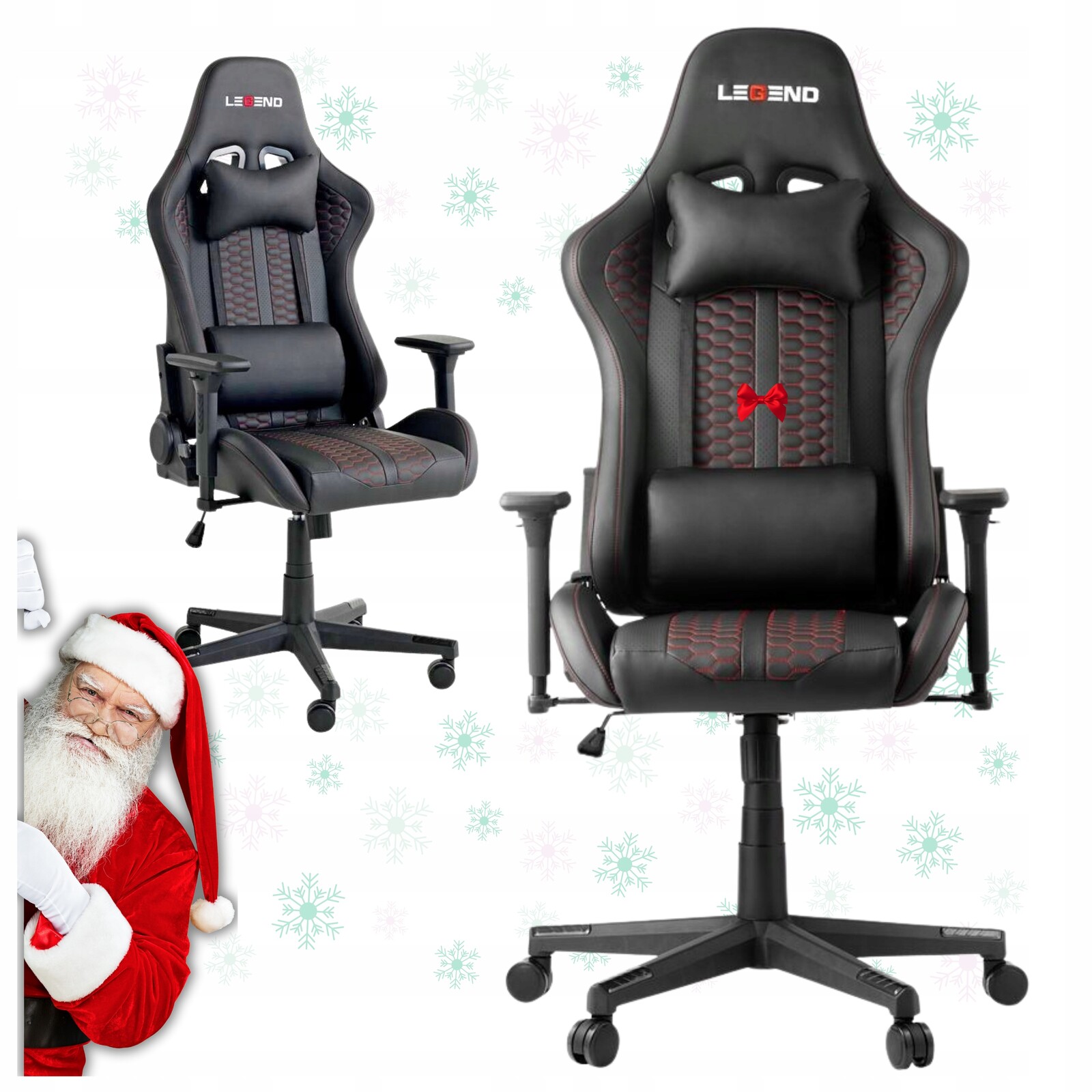 Herní křeslo Legend Nibe Umělá kůže Černá Pevné Pohodlné