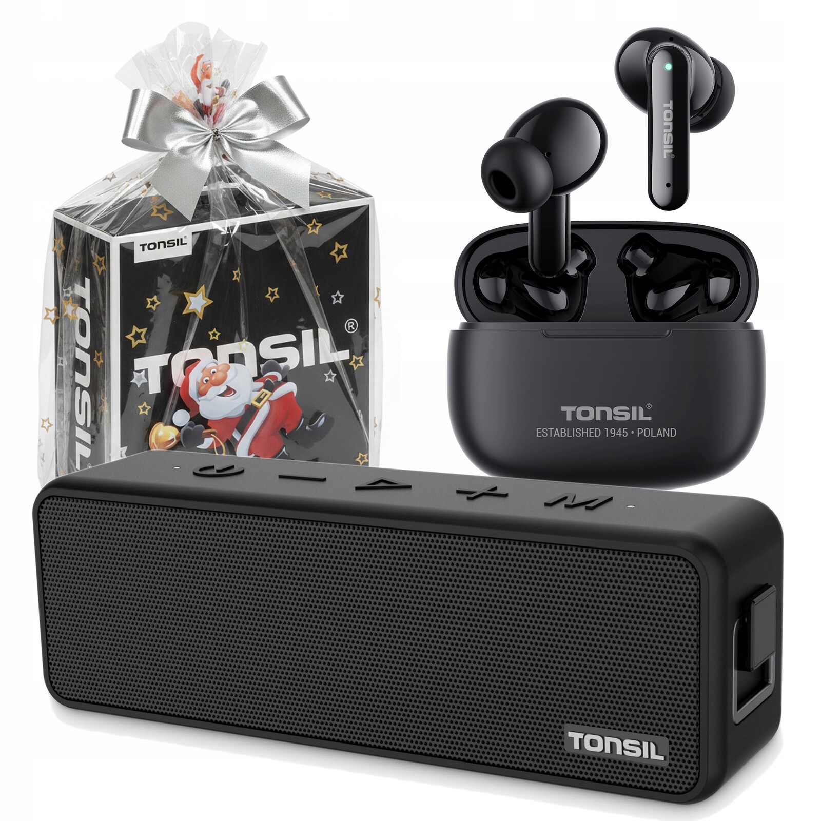Dárková Sada Tonsil: Bluetooth reproduktor Go 6 sluchátka T50 Černá