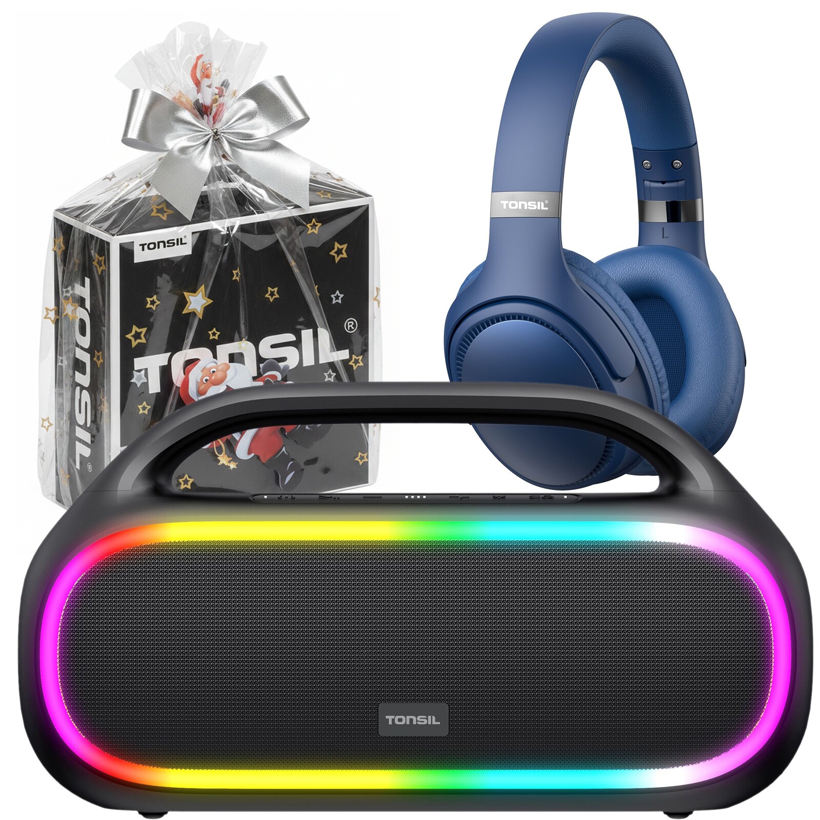 Dárková Sada Tonsil Bluetooth reproduktor Tonus sluchátka R35 Modrá