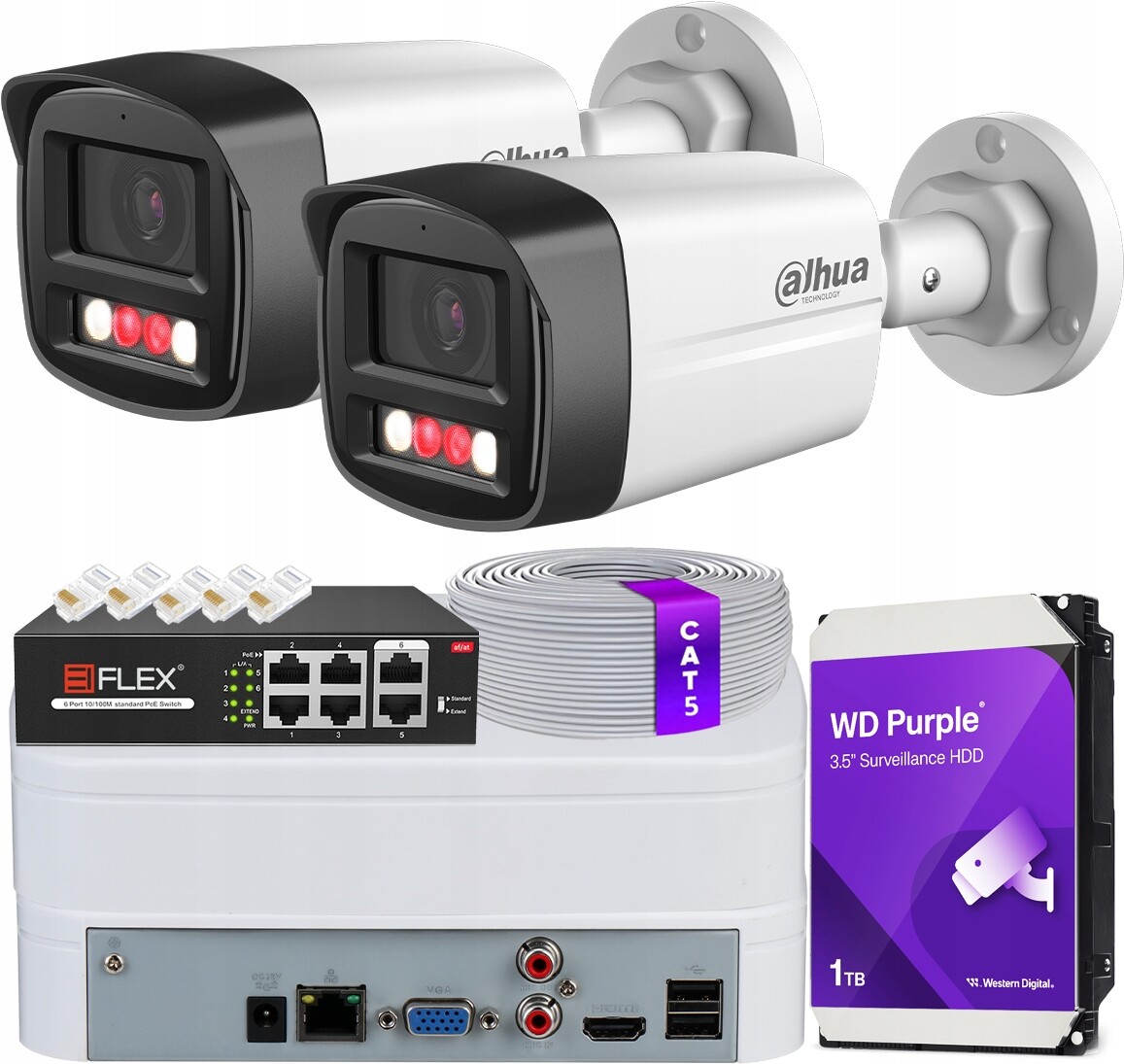 Monitorovací sada 2 kamer IPC-HFW1439TL1-A-IL 4Mpx Smart Dual Light Smd