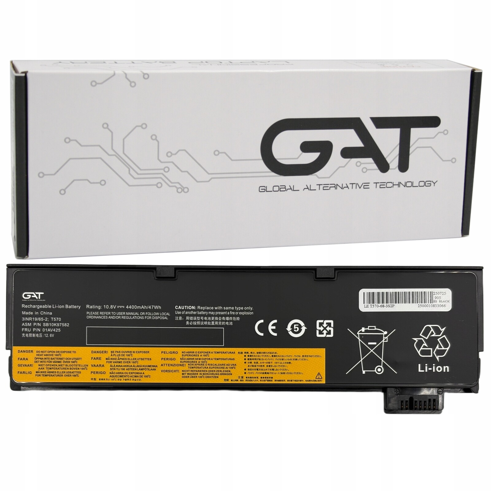 Baterie SB10K97582 01AV425 pro Lenovo T470 T480 T570 T580 T25 A475 P51S P52S