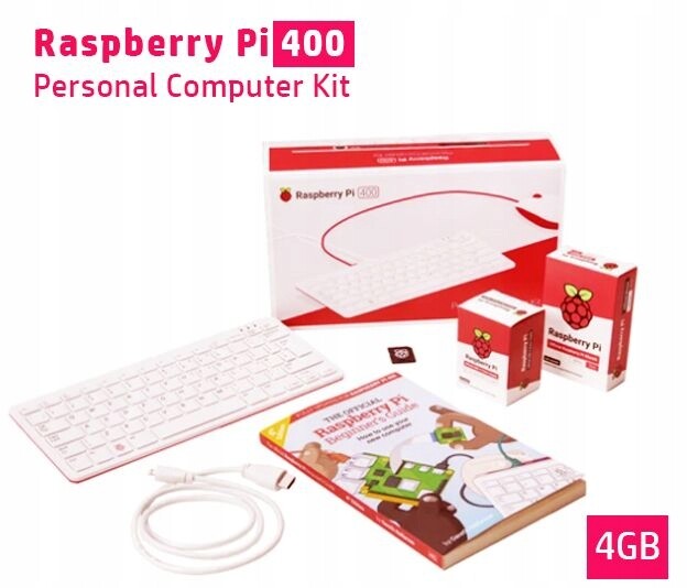 Sada Raspberry Pi 400, počítač s klávesnicí Es pro všechny typy a příslušenstvím