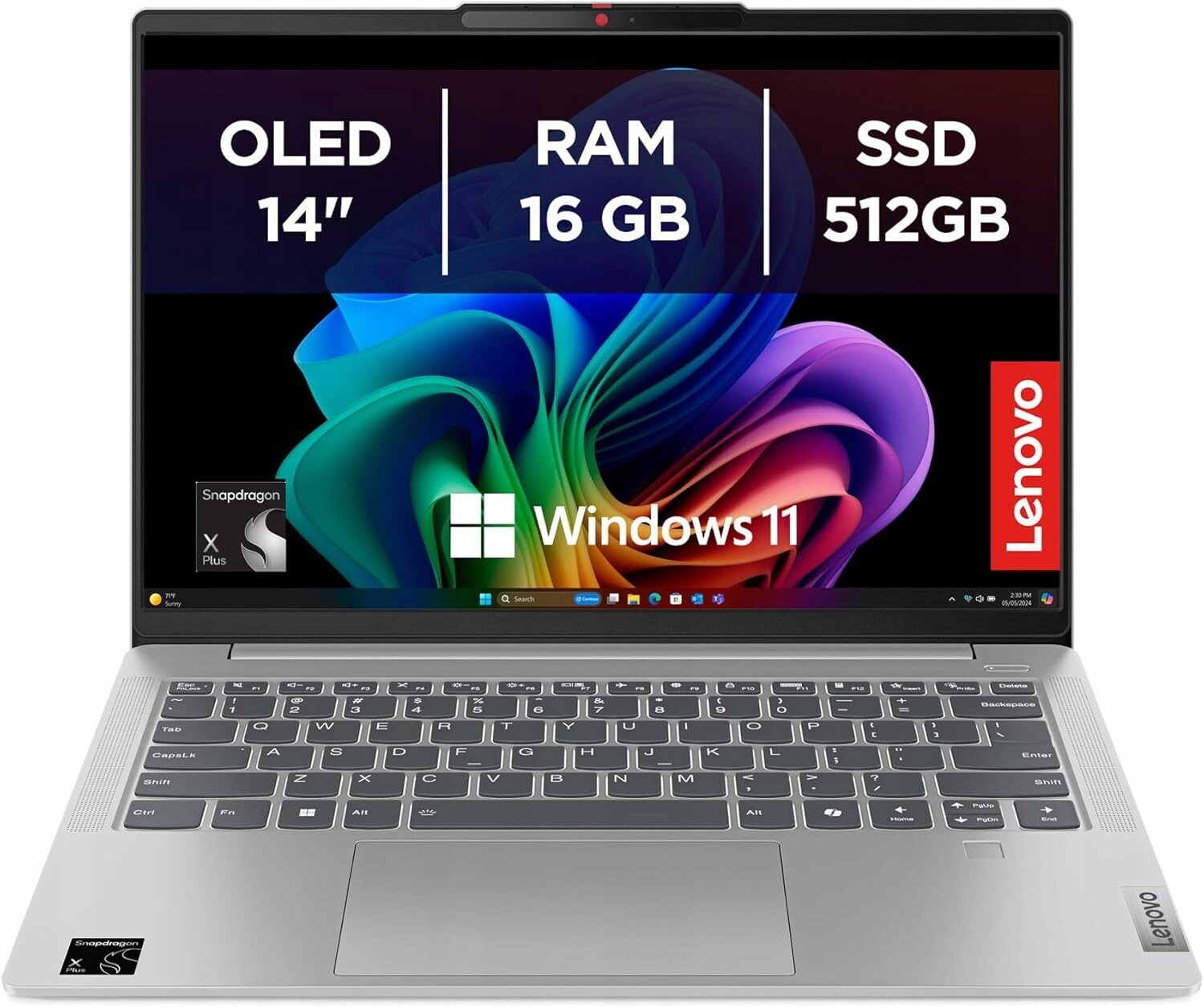 Lenovo IdeaPad Slim 5 14 palců Oled Snapdragon X Plus 16 Gb 512 Gb Win11