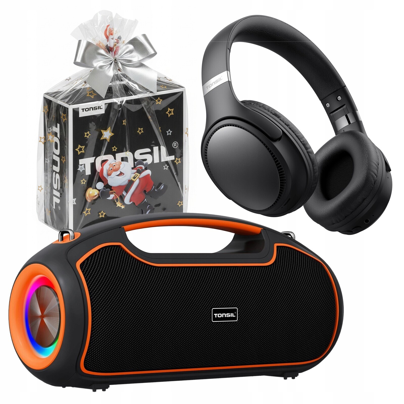 Dárková Sada Tonsil Bluetooth reproduktor Beat 120W sluchátka R35 černá