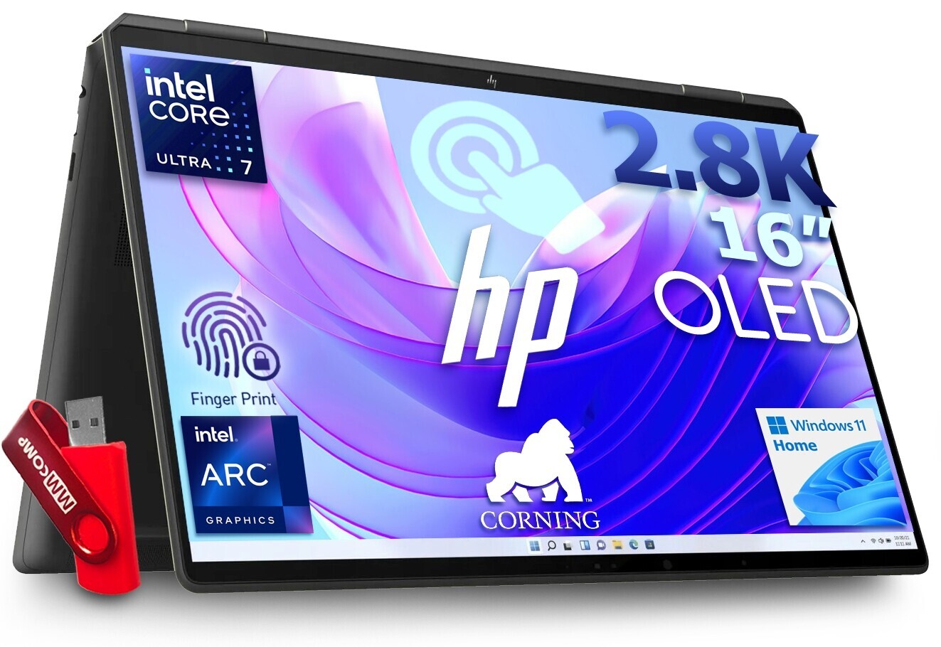 Notebook Hp Spectre x360 16 Intel Core U7 16GB 2TB Ssd Wqxga+ Oled Dotykový