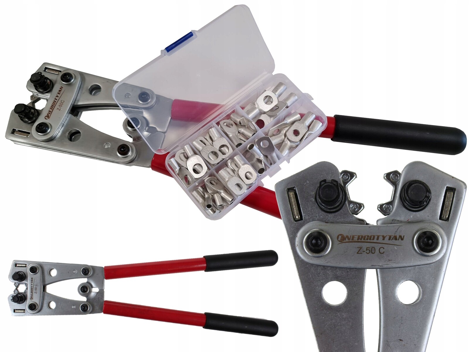 Lisovací Kleště Na Kabely, Kabelové Dutinky 6-50 Očkové Koncovky Sada